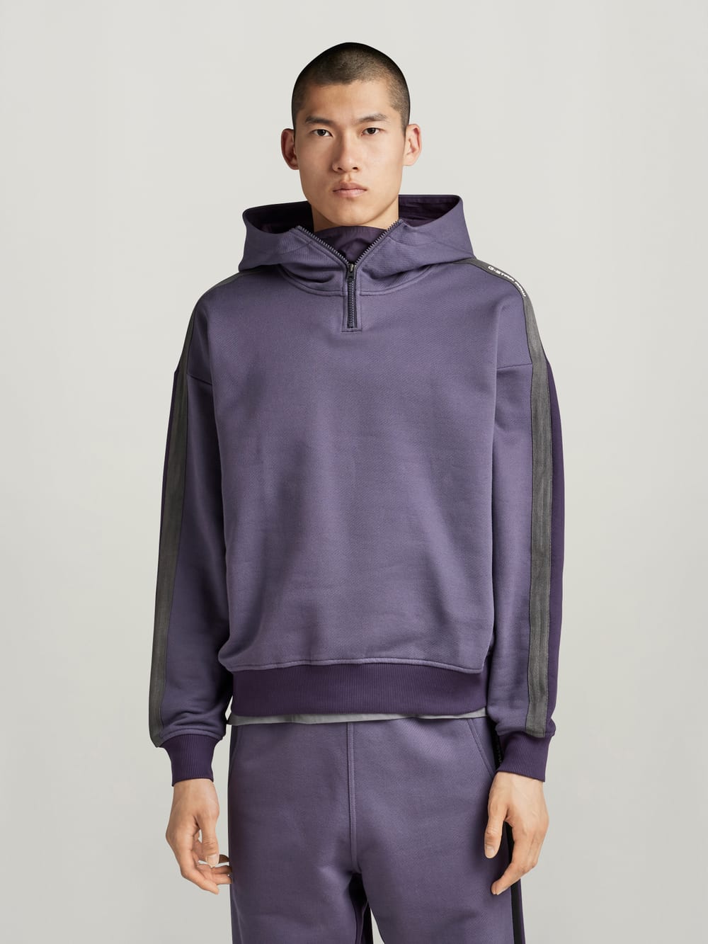 Tape Color Block Loose Half Zip Hoodie | Multi color | G-STAR® US
