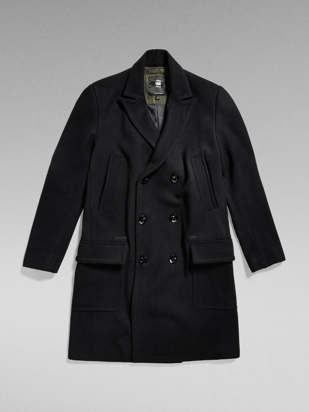 Unisex Double Breasted Wool Coat | Black | G-STAR® US