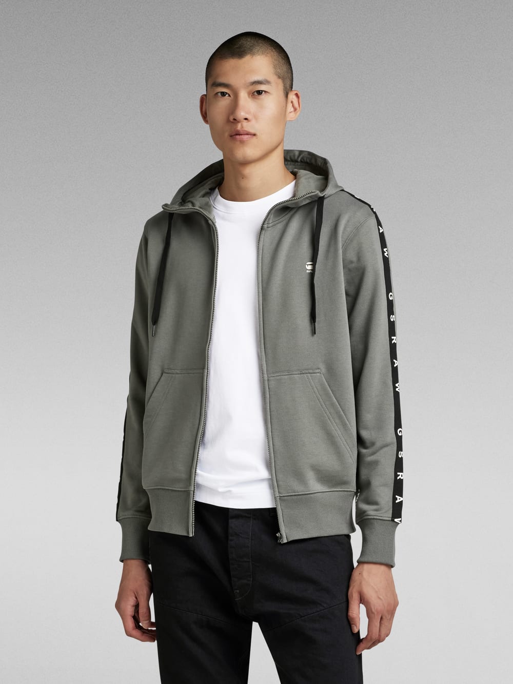 Tape Color Block Loose Half Zip Hoodie | Multi color | G-STAR® US
