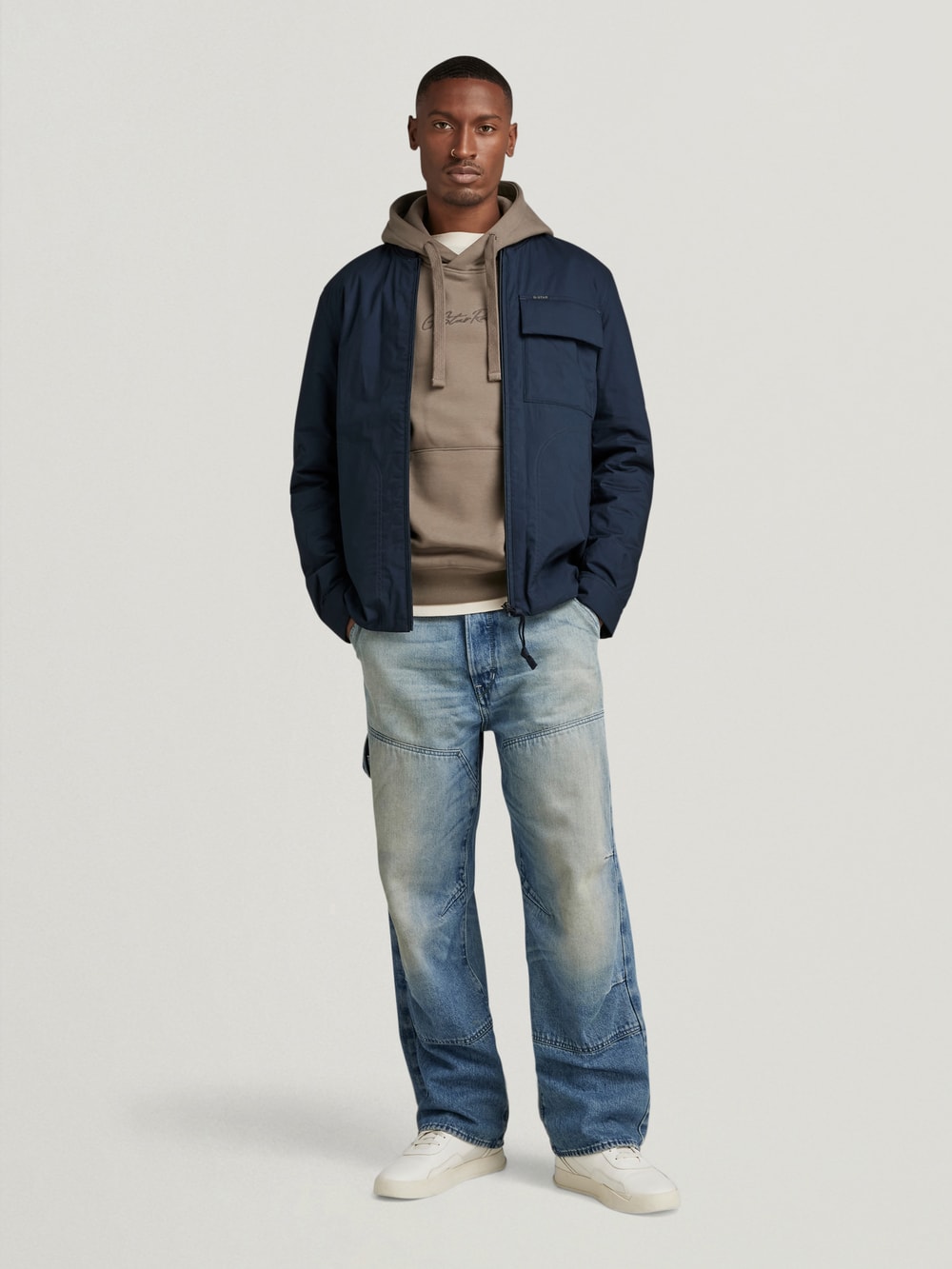Lofty Padded Overshirt | Dark blue | G-STAR® US