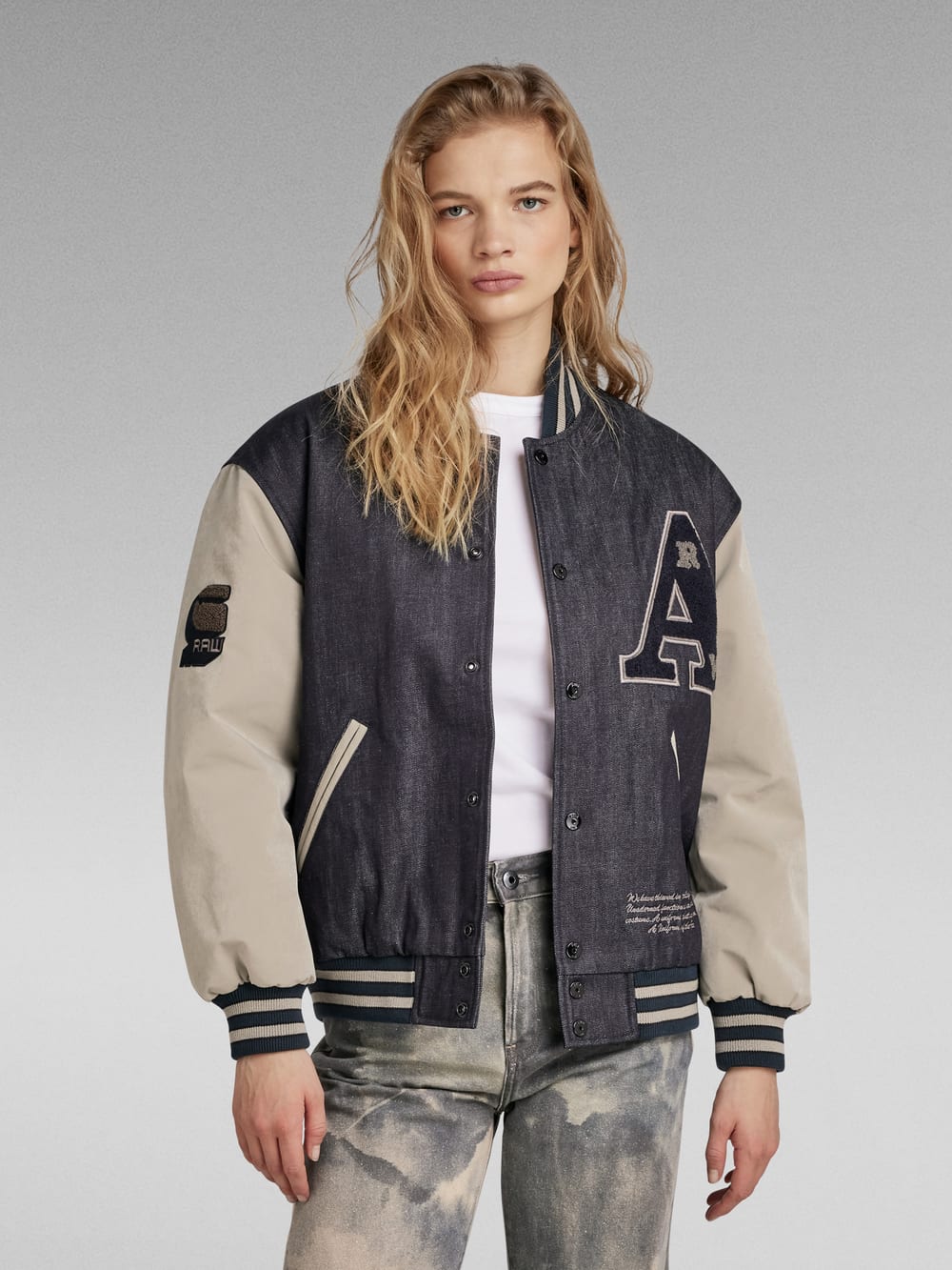 Premium Varsity Oversized Bomber Dark blue G STAR CA