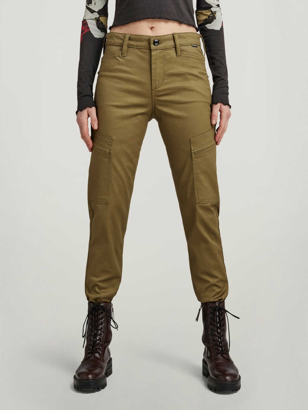 Cargobroeken voor dames Leger en utility G Star RAW NL
