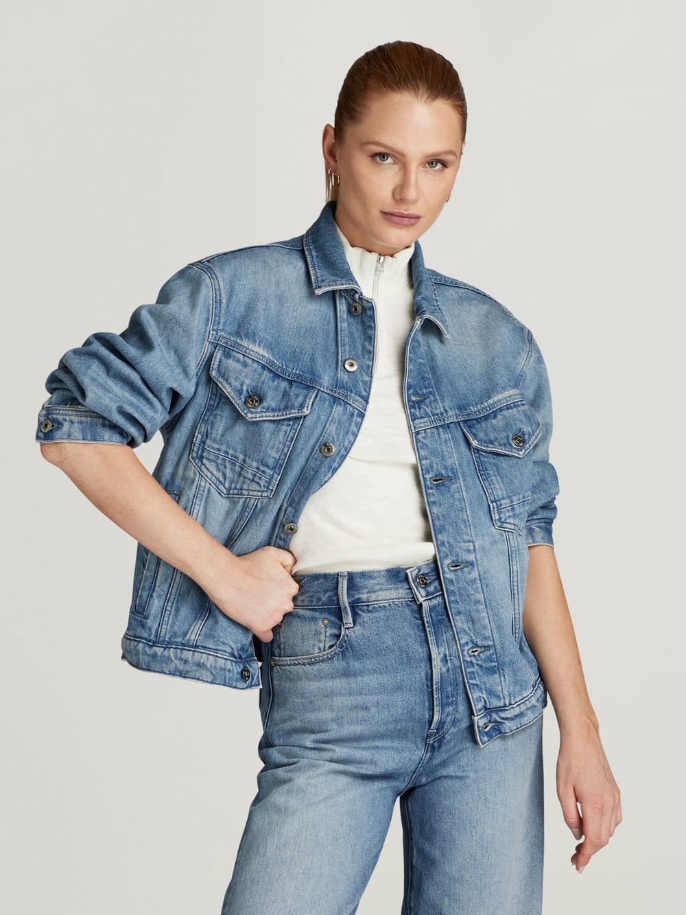 Women s Jean Jacket Cropped Denim Jacket G Star RAW CA