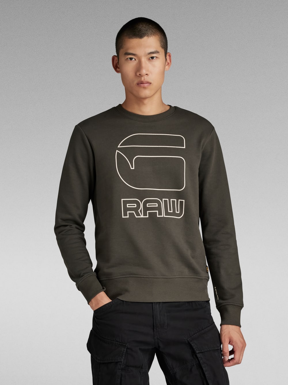 Grey sweatshirt with stars clearance