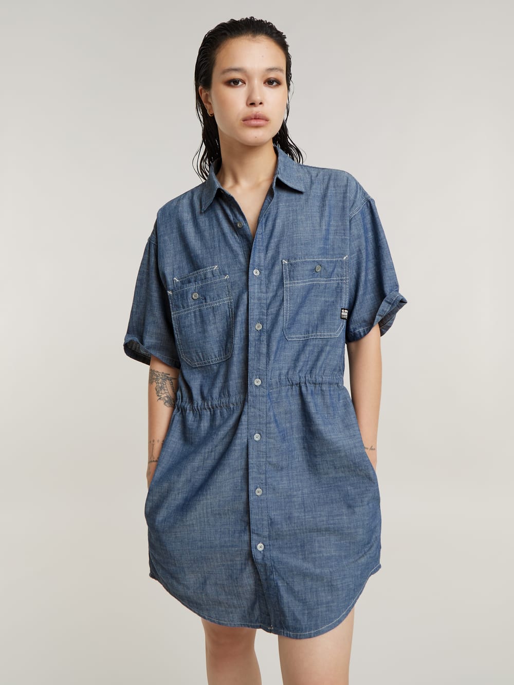 Robes en jean femme Robes chemise en jean G Star RAW CA