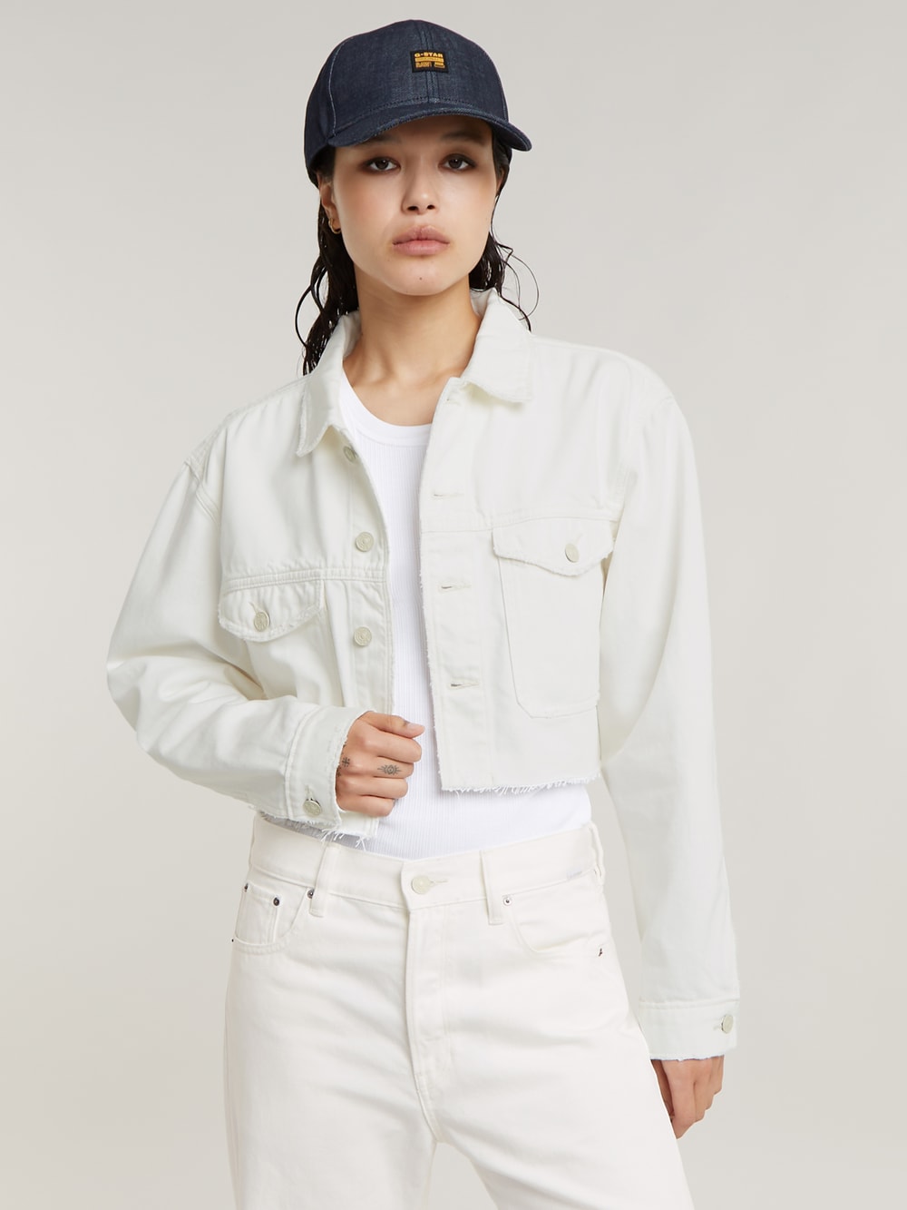White denim jackets skirts dresses shorts G Star RAW CA