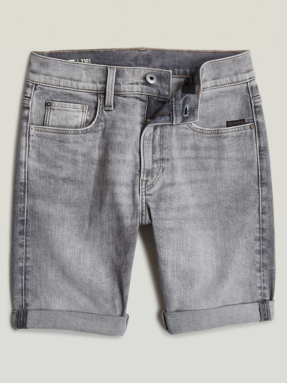 3301 Slim Denim Shorts | Grey | G-STAR® NL