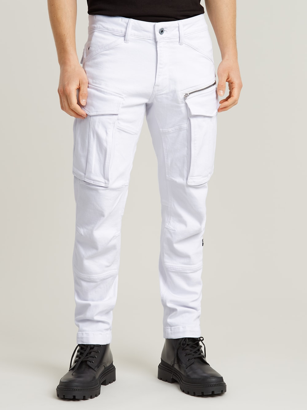 Rovic Zip 3D Regular Tapered Denim Pants | White | G-STAR® US