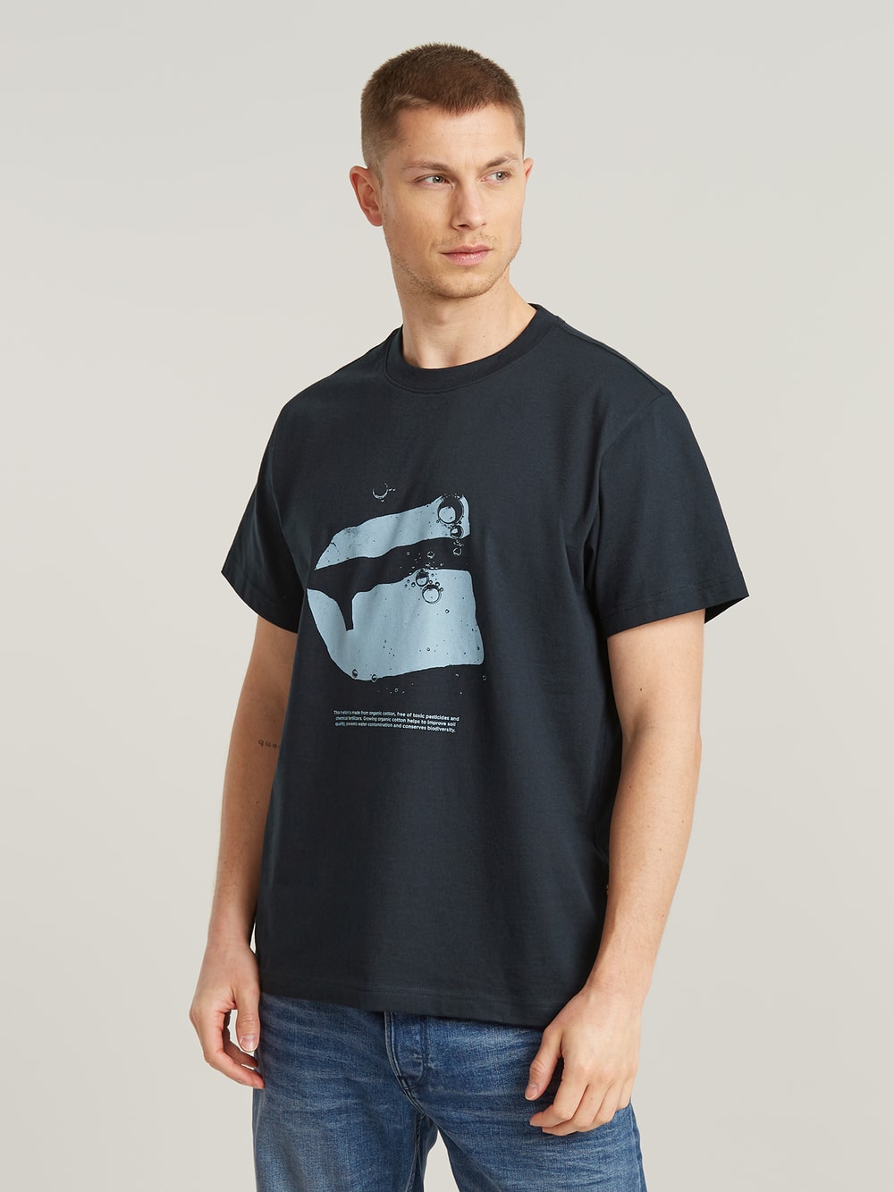 Stitch Burger Logo Loose T-Shirt | Black | G-STAR® ZA