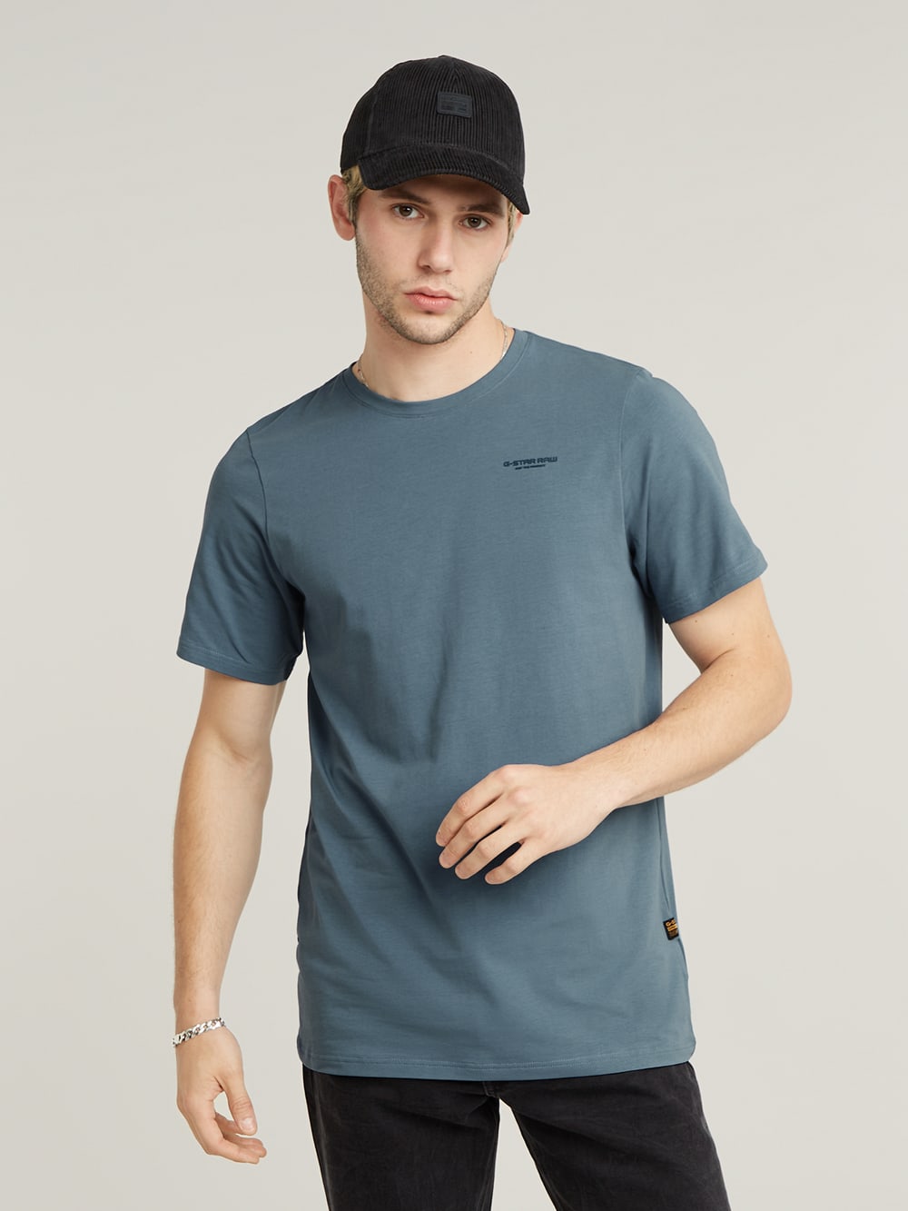Slim Base T-Shirt | Medium blue | G-STAR® US