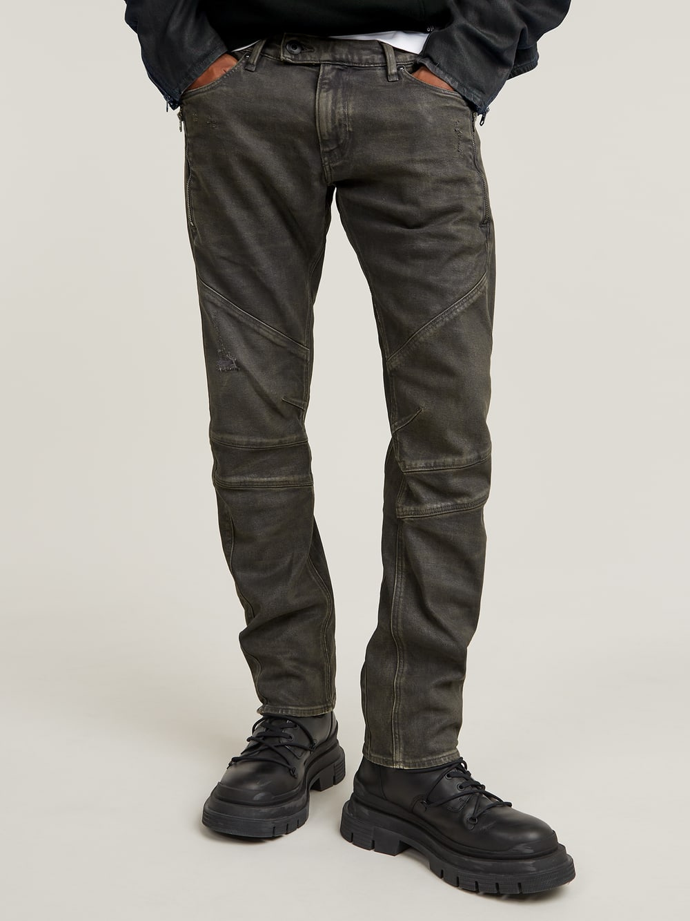 Moto Cross 3D Zip Slim Jeans | Brown | G-STAR® US