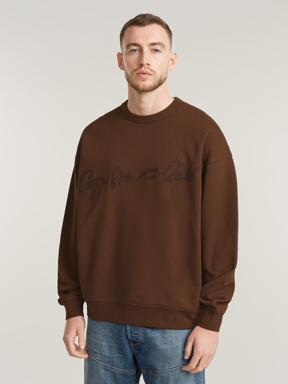 Mens brown sweatshirt outlet