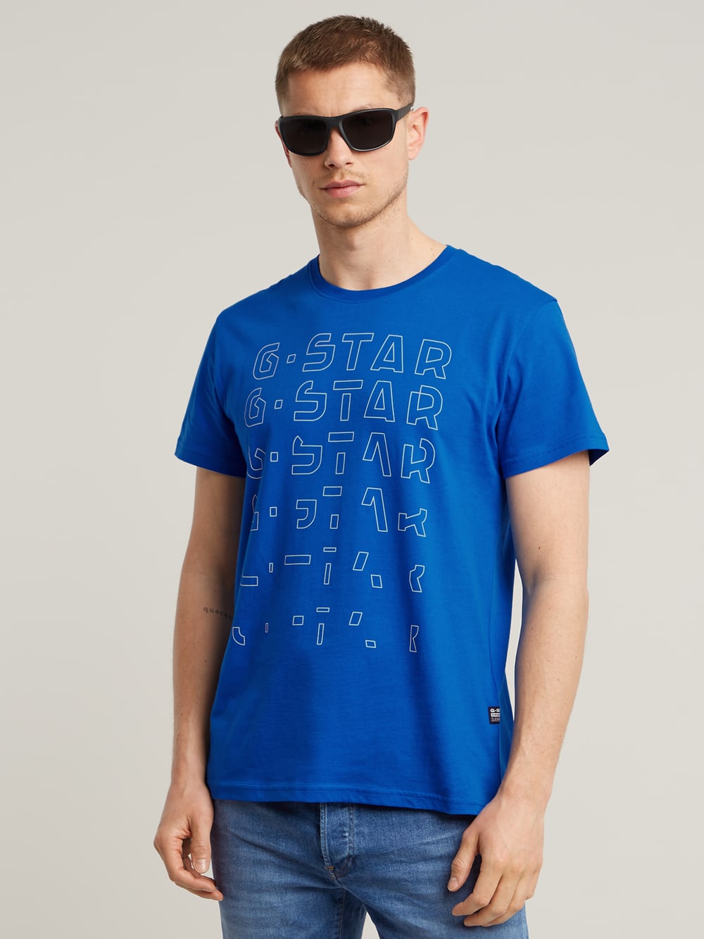 送料込★G-Star★Gradient Tシャツ Painted Garment Dyed Graphic Lash T-Shirt | Grey | G-STAR® US