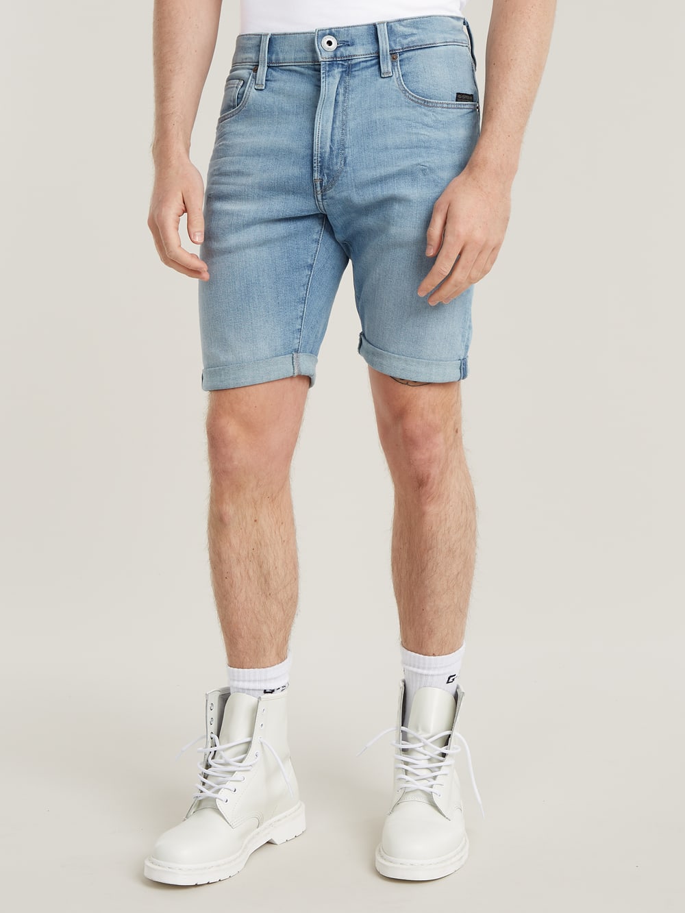 G star denim shorts store