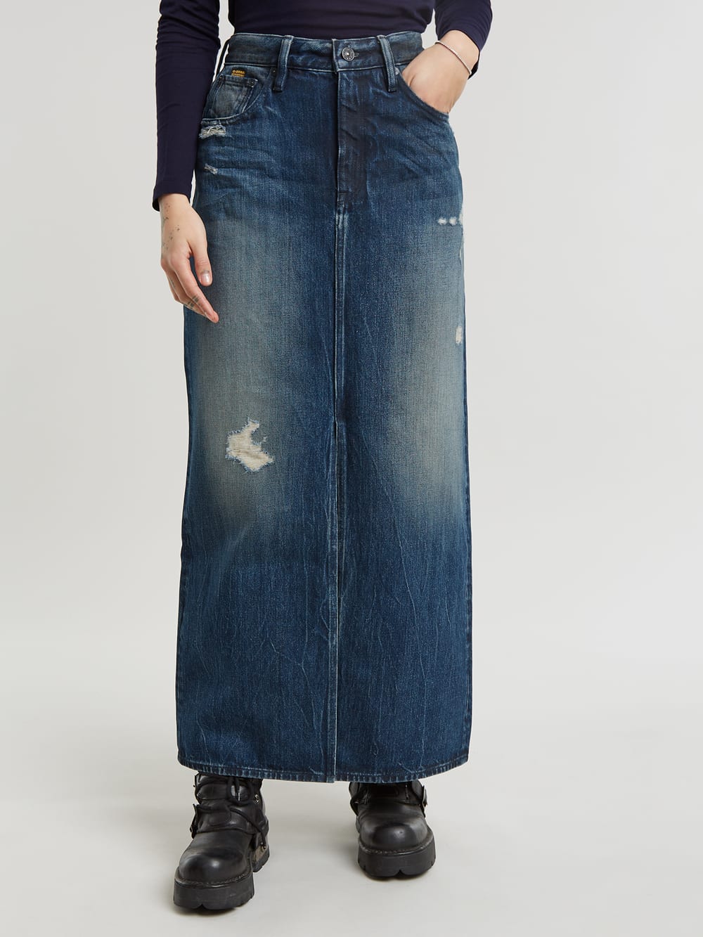 Viktoria Long Skirt Dark blue G STAR ZA
