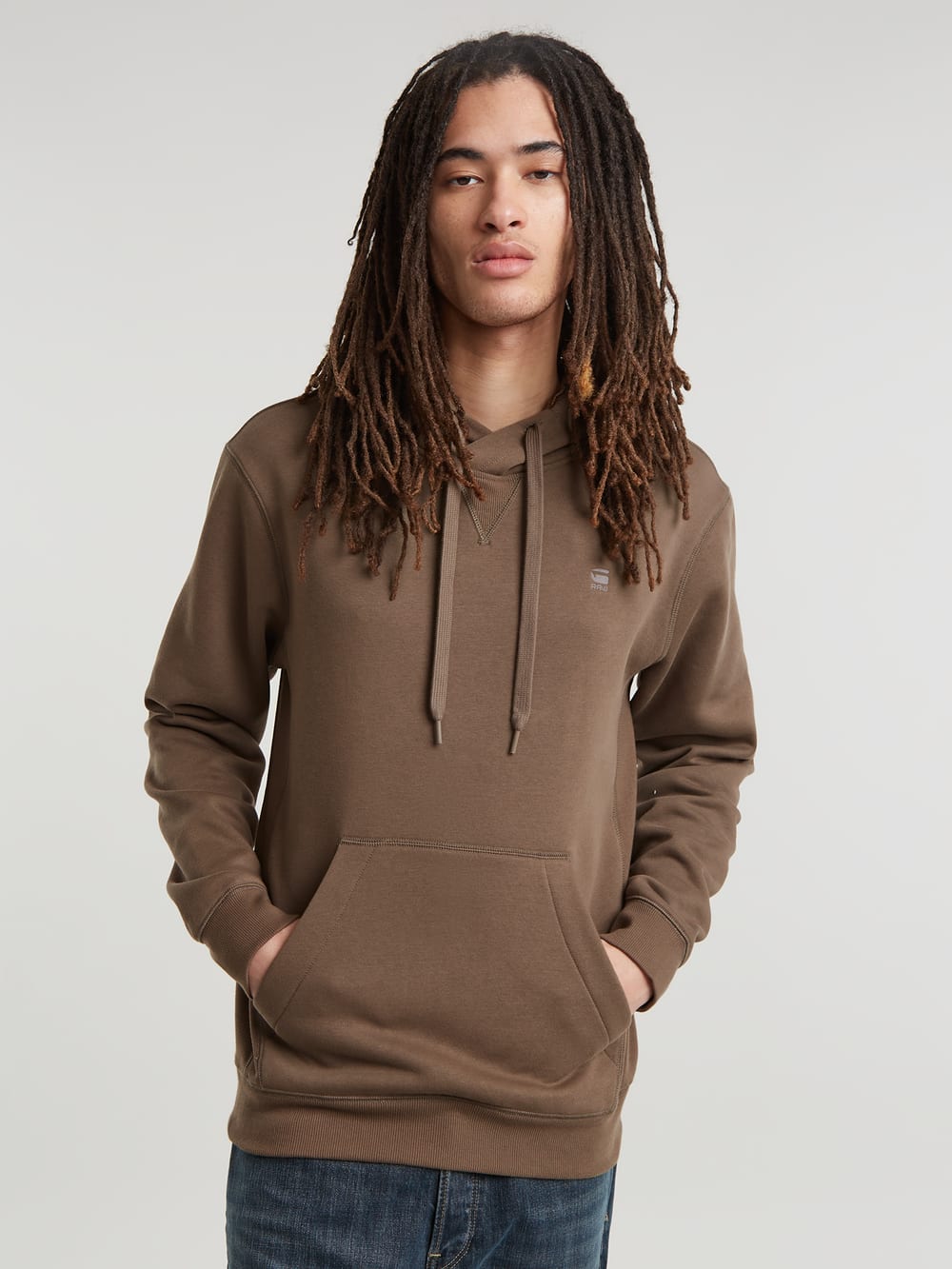 Mens brown hooded sweatshirt best sale