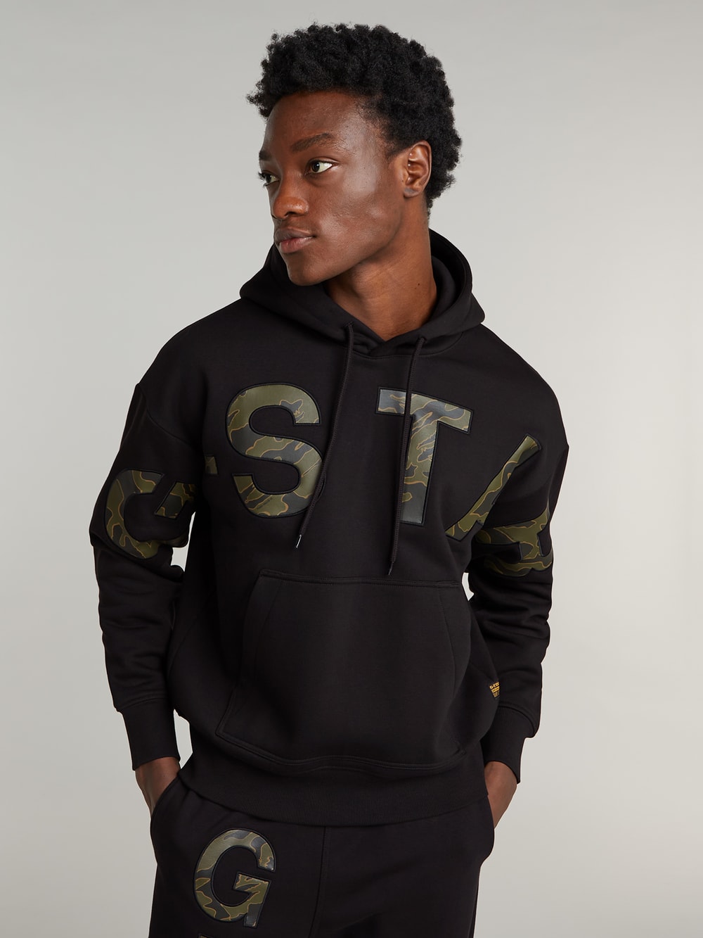 Black g star hoodie hot sale