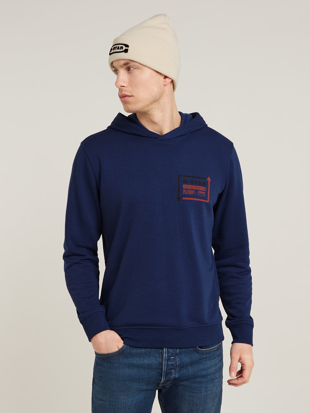 Originals Catch Hoodie Dark blue G STAR RO