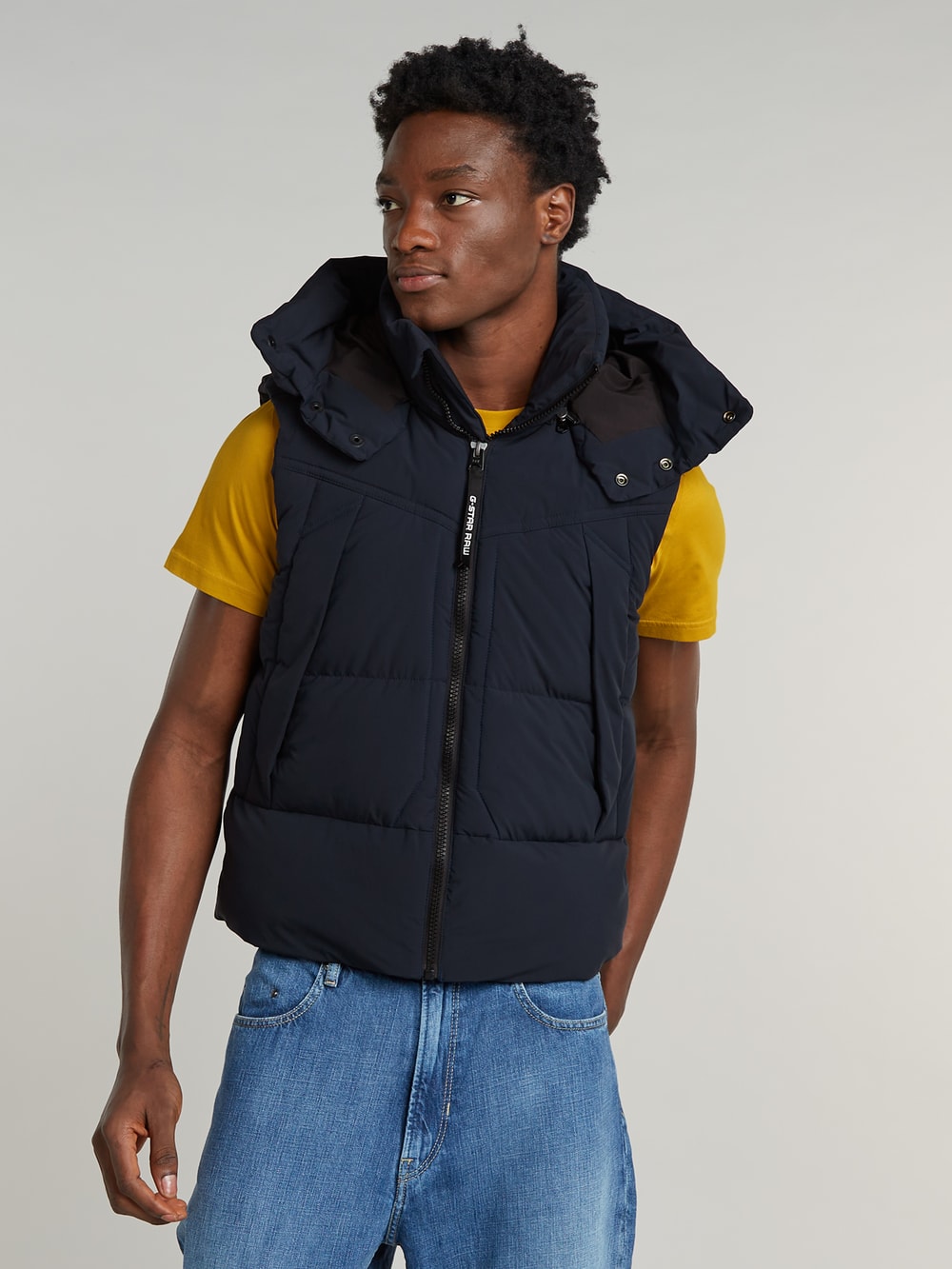 ジャケット・アウター G-STAR RAW G-Whistler Padded Hooded Vest G-Whistler Padded Hooded Vest 2.0 | Dark blue | G-STAR® US