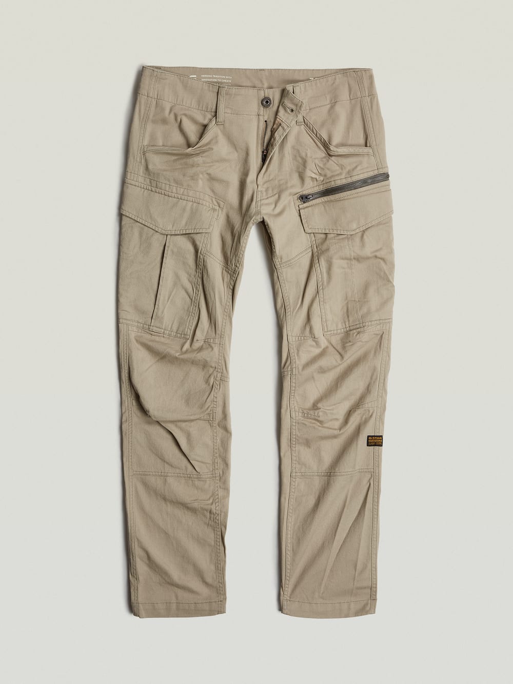 Zip Cargo Pants 3D Tapered Beige G STAR AU