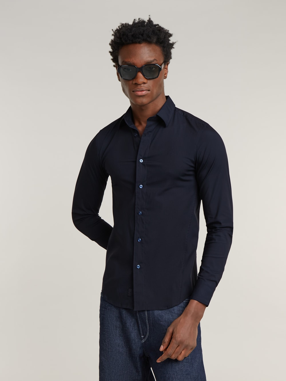 Herenoverhemden Slim fit overhemden G Star RAW BE