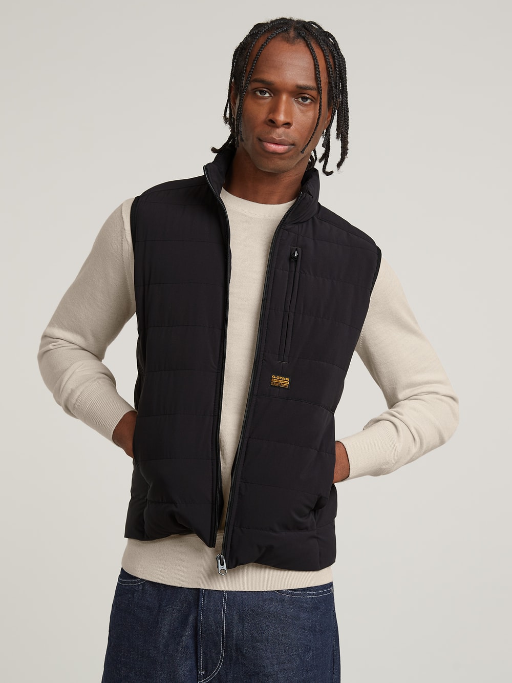 Sleeveless puffer jacket nz shop