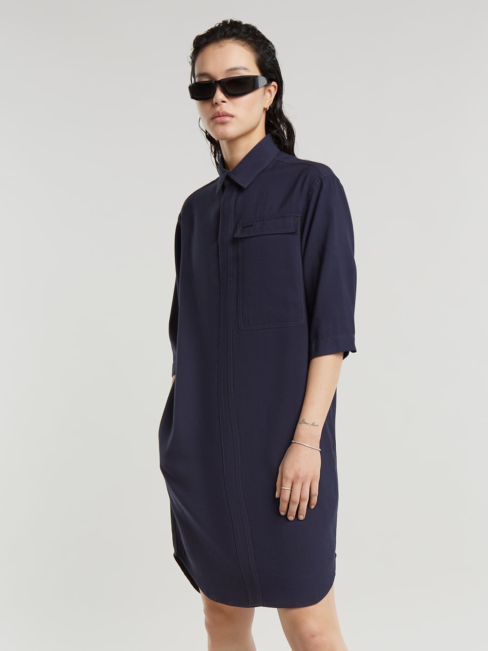 Anorak Tunic Dress | Dark blue | G-STAR® ZA