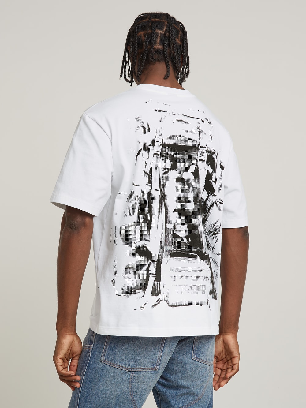 Backpack Graphic Boxy T-Shirt | White | G-STAR® ZA