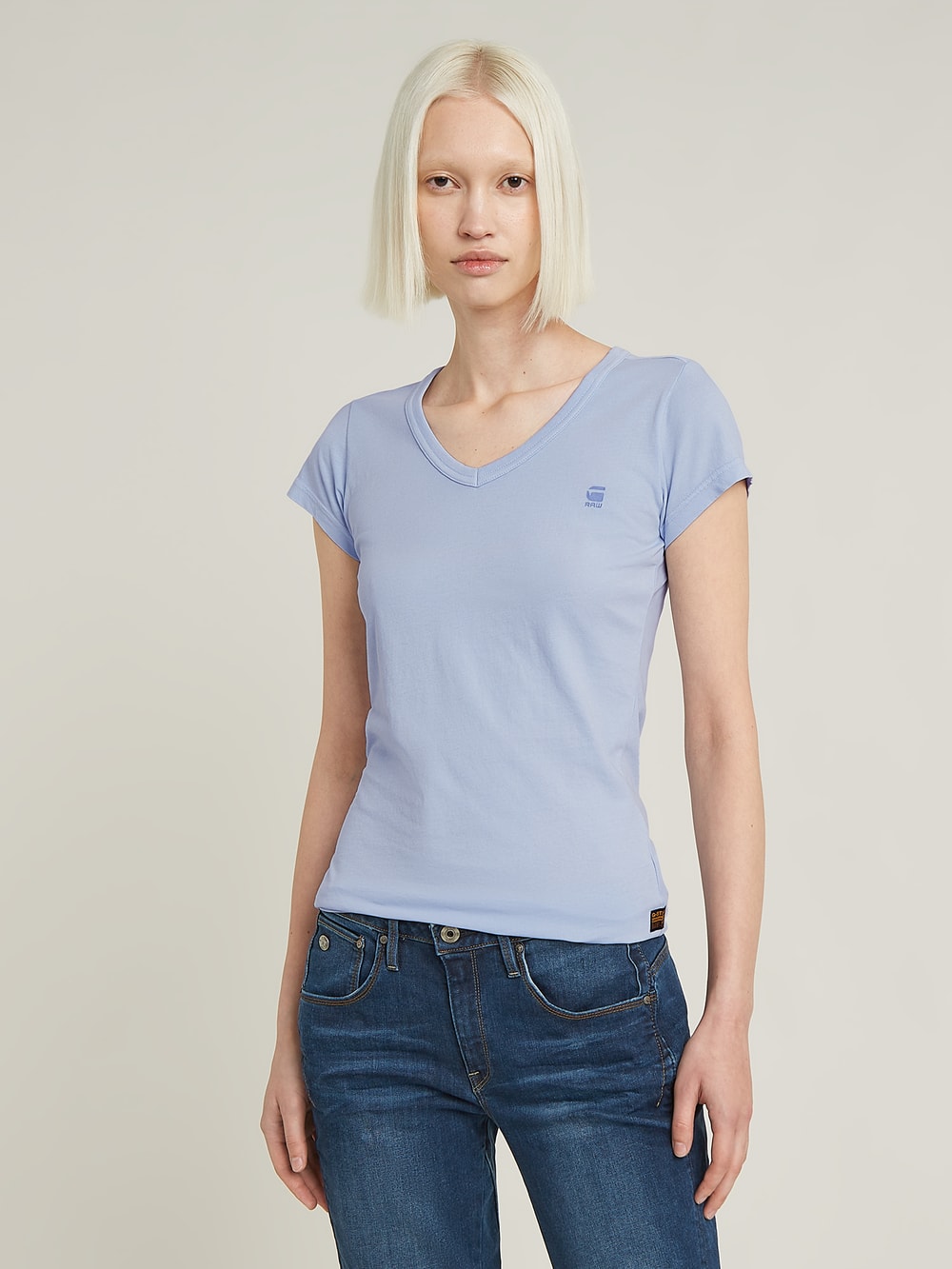 送料込★G-Star★Overdyed Eyben Slim 2.0 半袖VネックTシャツ G-Star RAW｜【公式ショップ】Eyben Slim V-Neck Top 2.0