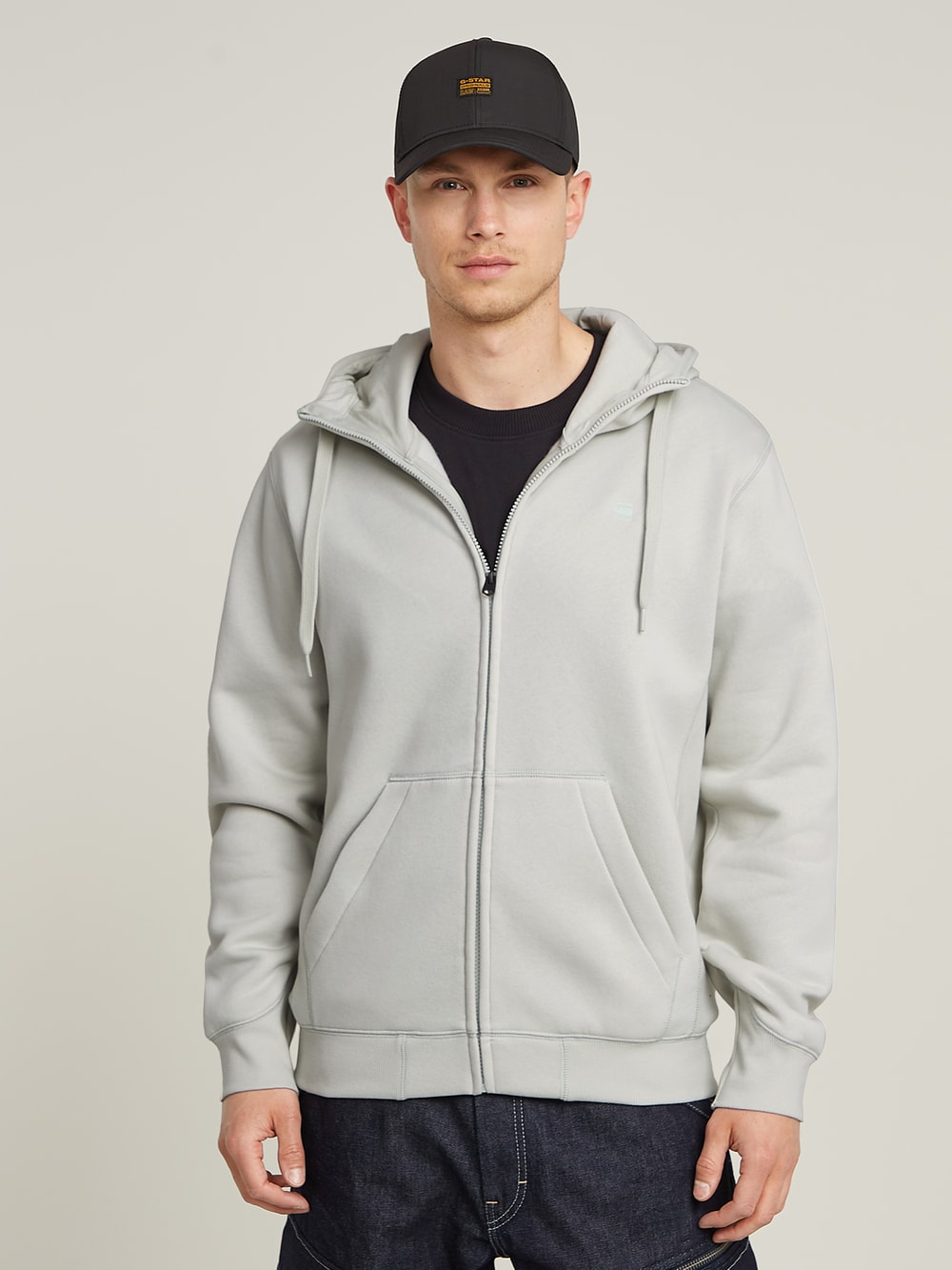 Premium Core Zip Thru Hoodie | Grey | G-STAR® US