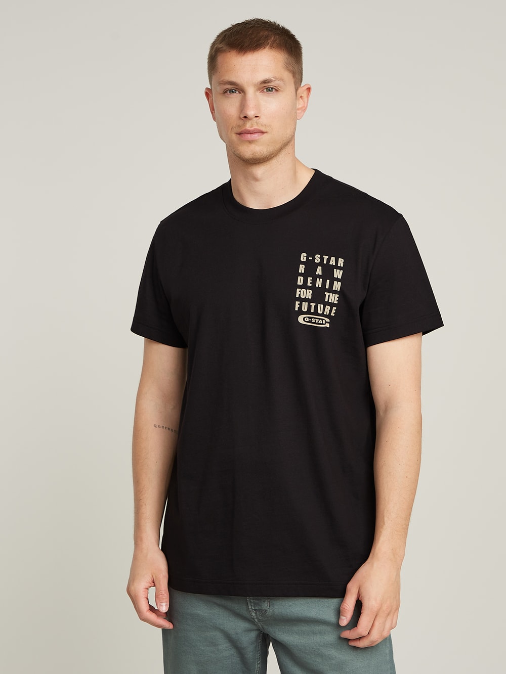 Text Back Graphic Overdyed Lash T-Shirt | ブラウン | G-STAR® JP