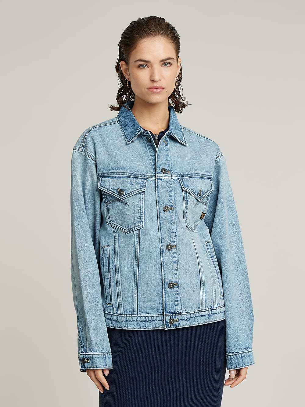 E Denim Lined Jacket | ダークブルー | G-STAR® JP