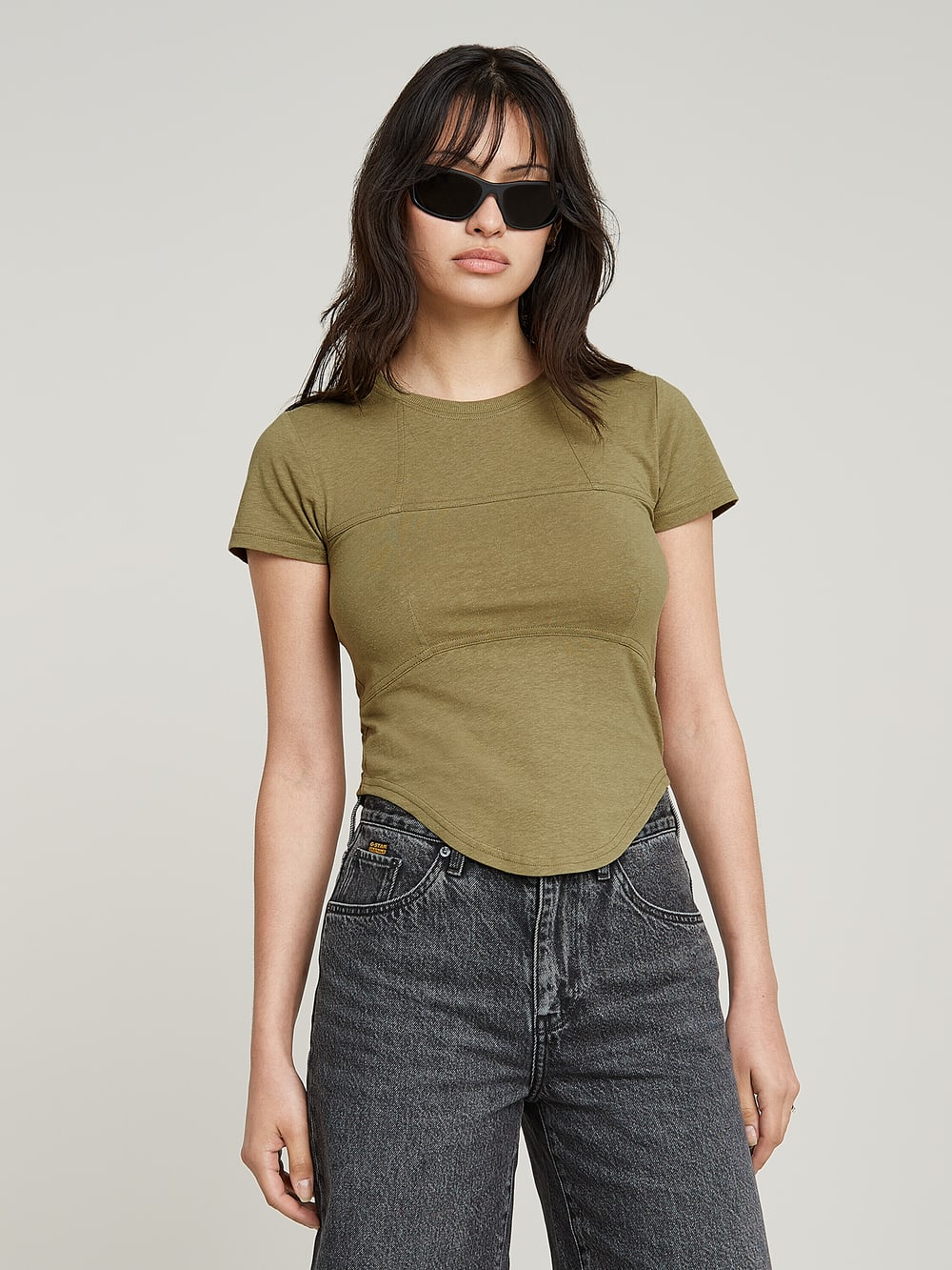 Asymmetrical Zip Slim Tank Top | ブラック | G-STAR® JP