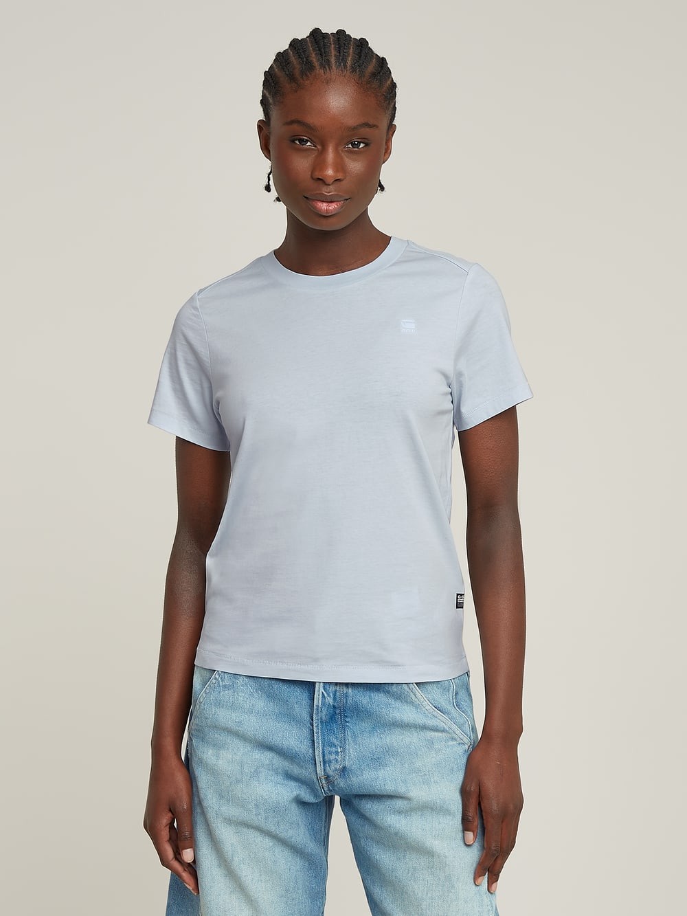 G-STAR RAW ジースターロウ D26066-C565-H317 Sprayed Letters Top ブルー レディース 半袖 プリント Tシャツ 2025年春夏 Sprayed Letters Top | マルチカラー | G-STAR® JP
