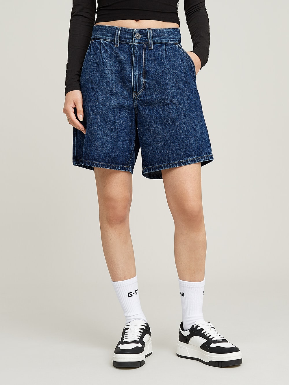 送料込★G-Star★Judee Clean Edge Wide ショートパンツ G-STAR Raw - Womens Judee Short Clean Edge Shorts, Color