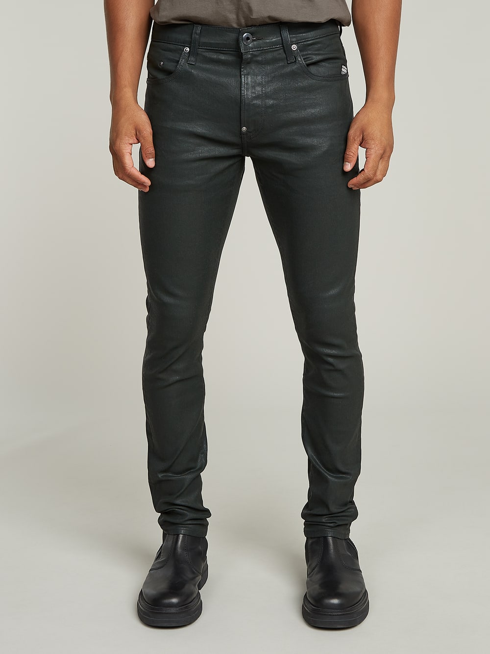 Coated Treatment Jeans Dark Denim Clothes G Star RAW NZ