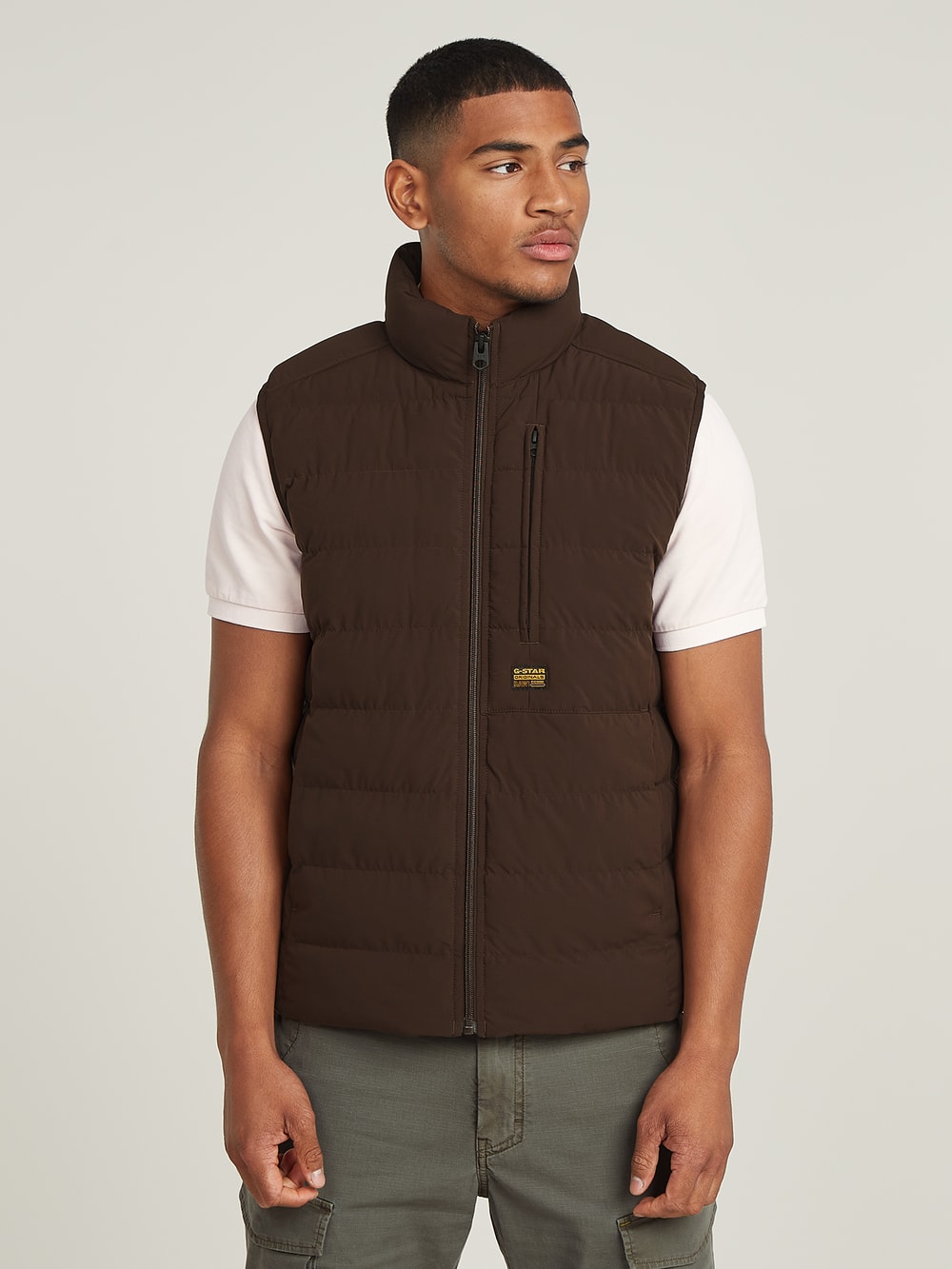Foundation Padded Vest | Medium blue | G-STAR® US