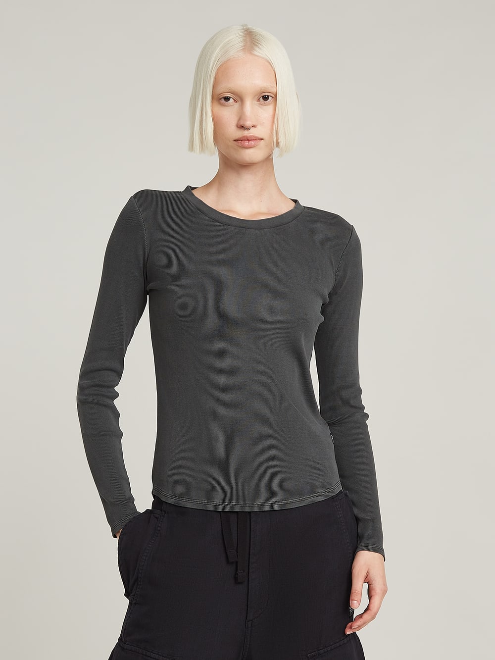 Velvet Slim Top | Black | G-STAR® US