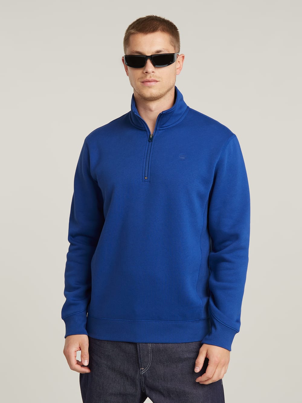 Half Zip Sweater Label Badge | ブラック | G-STAR® JP