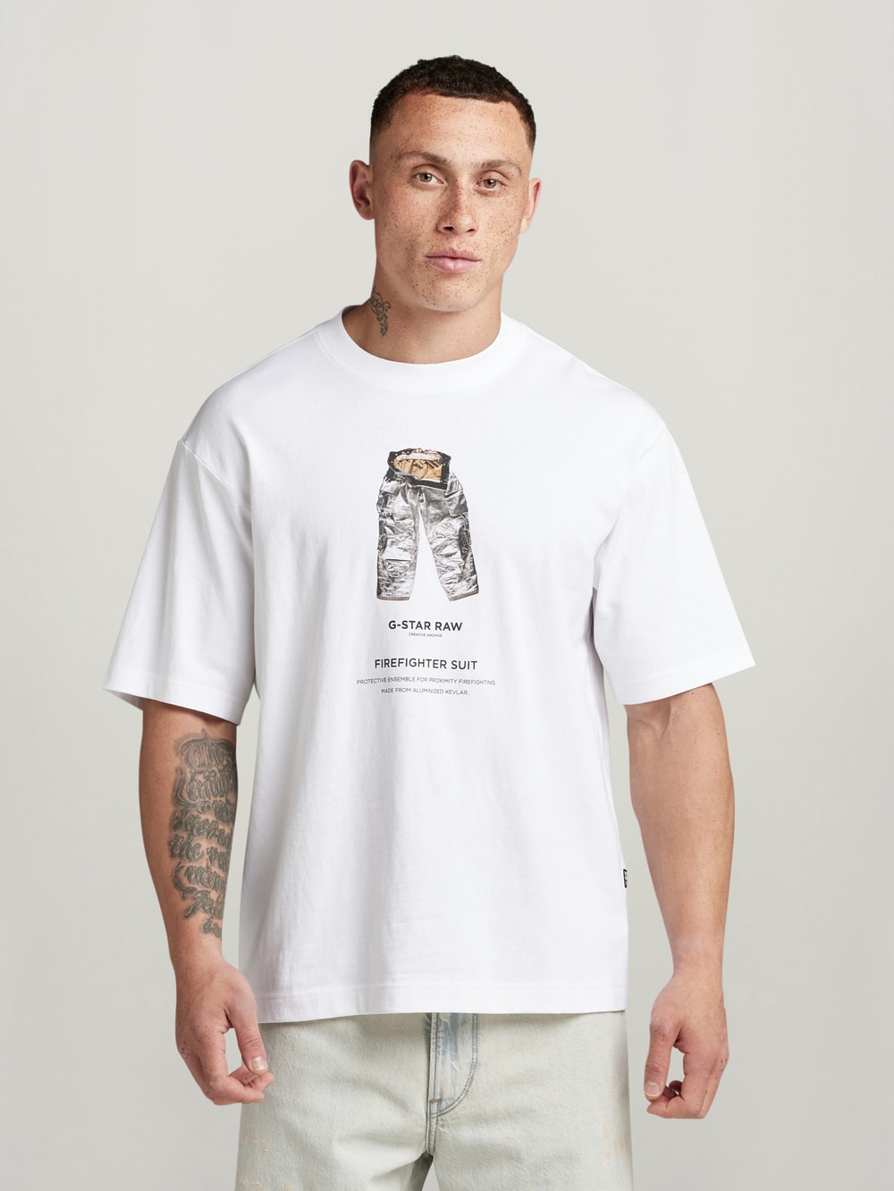 【本物新品保証】 g-star-archive-print-boxy-t- トップス