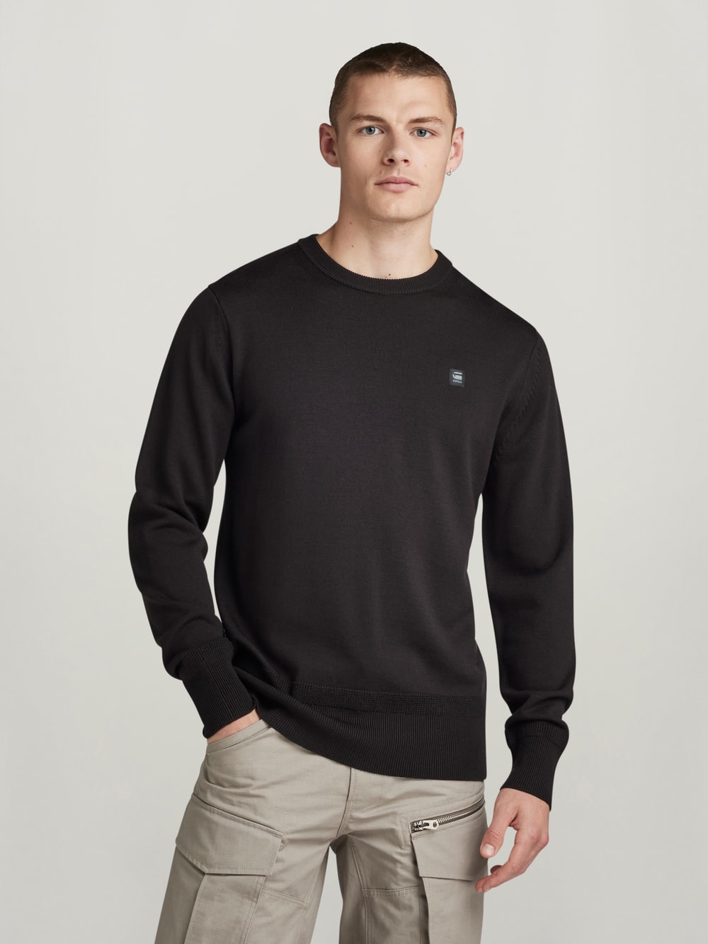 Premium Core Knitted Sweater Black G STAR CA