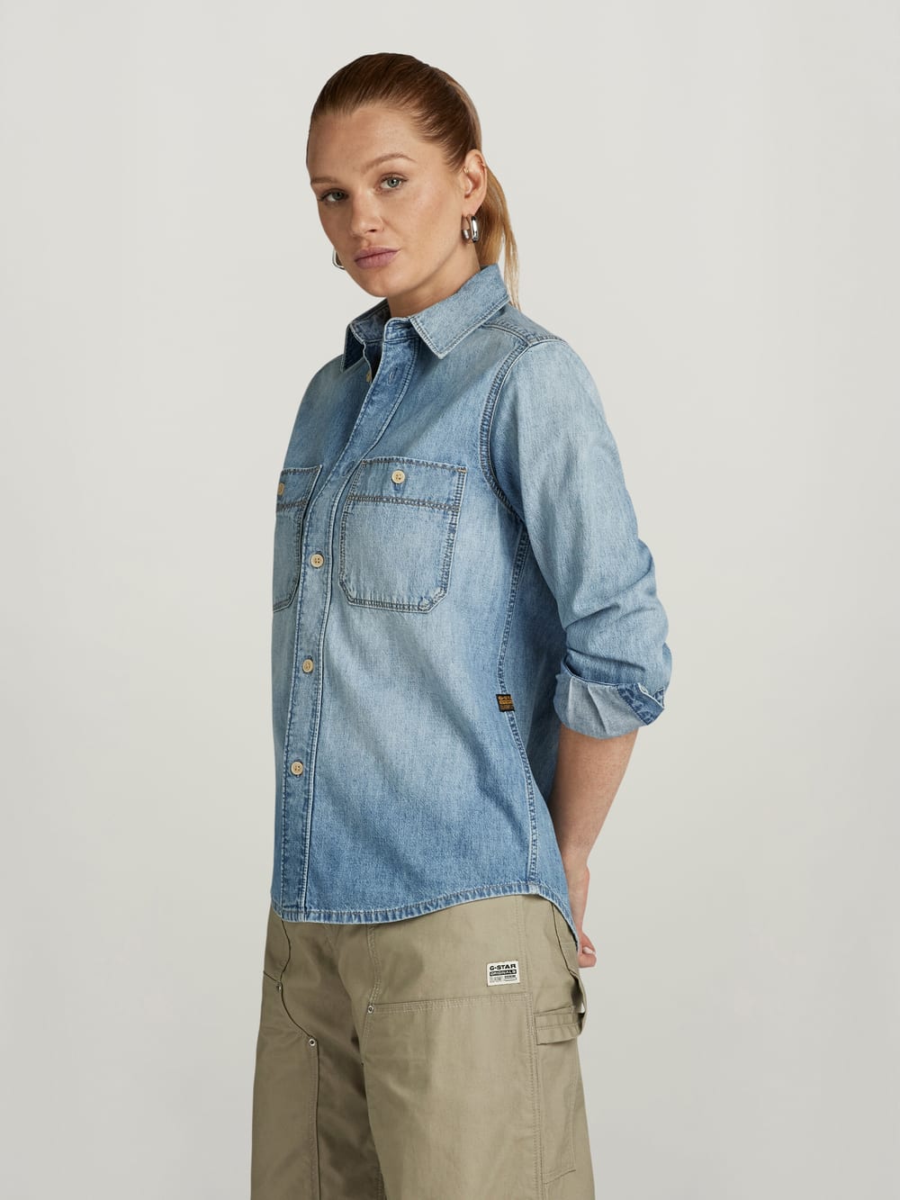 Denim shirts voor dames Oversized denim shirts G Star RAW NL