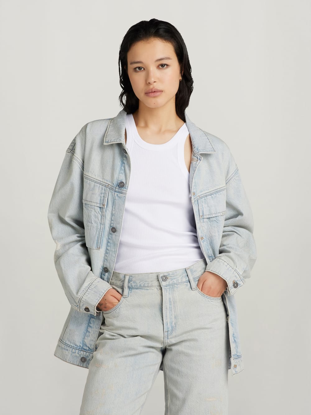 G star denim jacket womens clearance