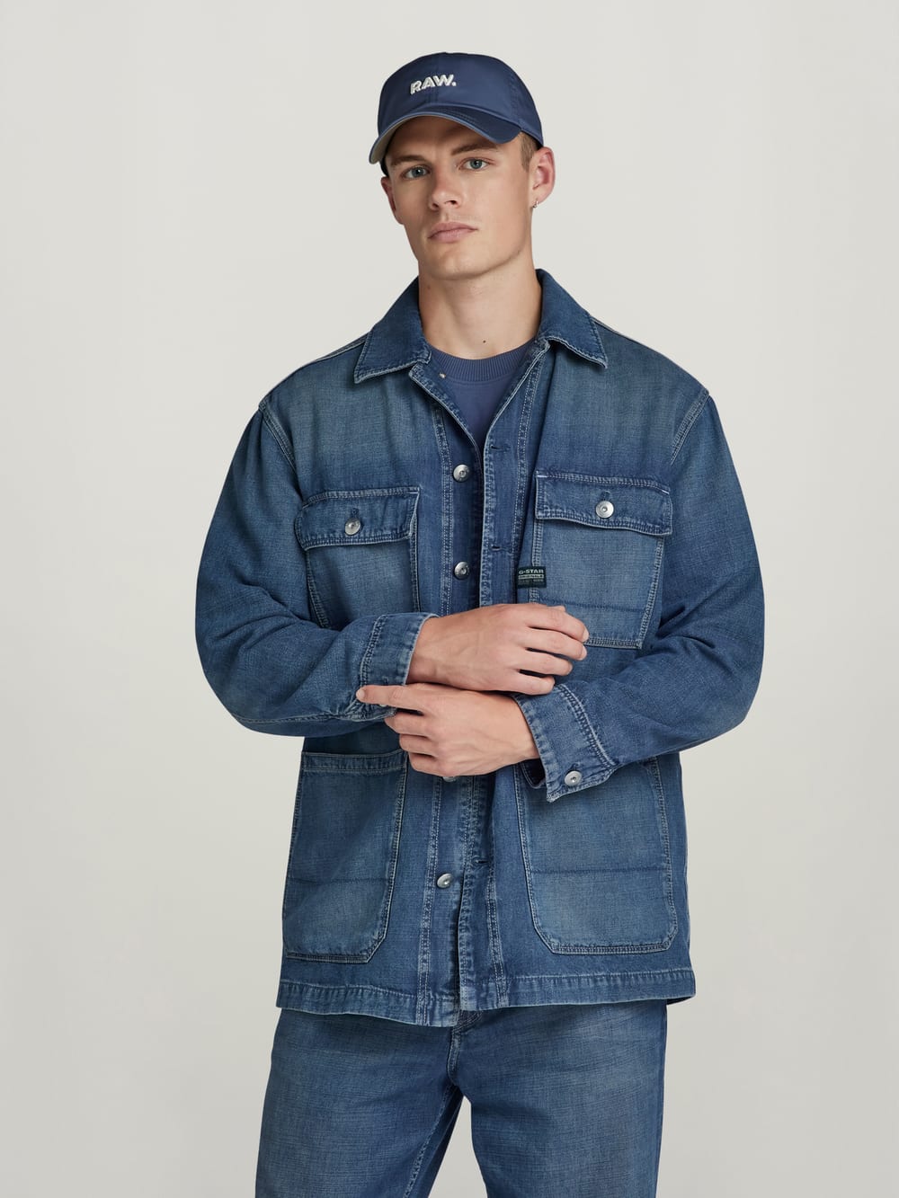 Unisex Premium Chore Evergreen Jacket | Dark blue | G-STAR® ZA