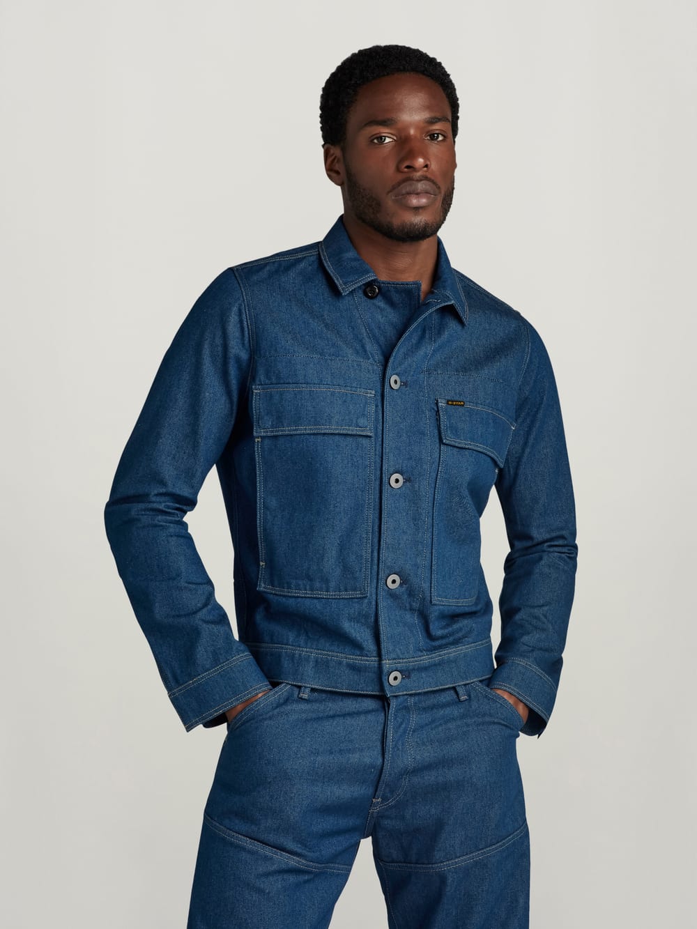 Mens denim sweatshirt jacket best sale