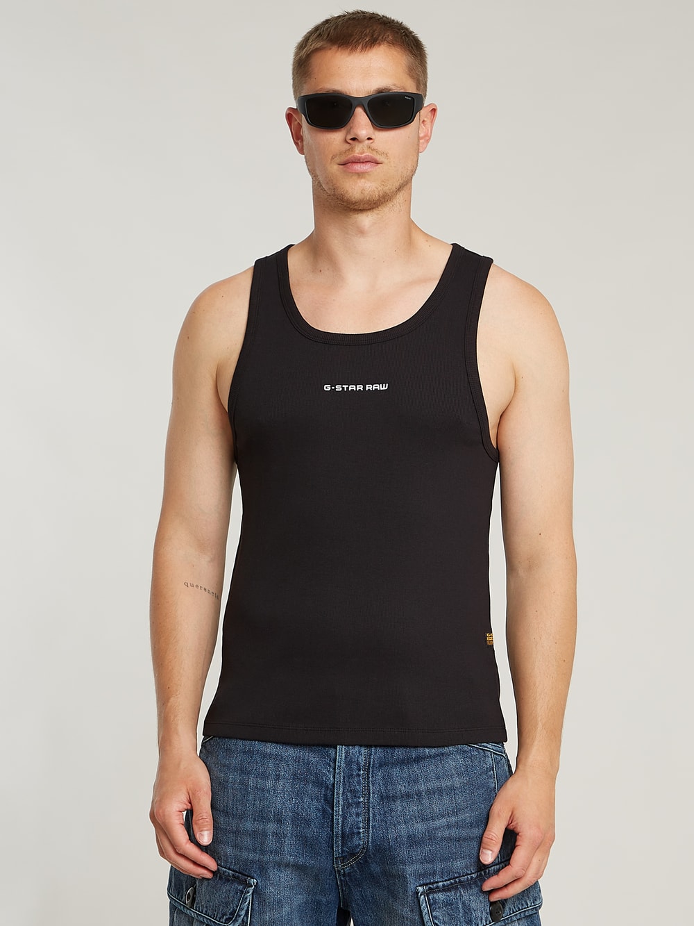 Engineered Rib Tank Dress | Beige | G-STAR® US