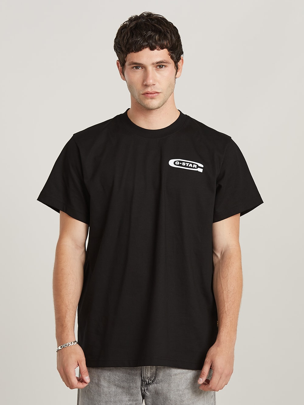 Stacked Old Skool Logo T-Shirt | White | G-STAR® ZA