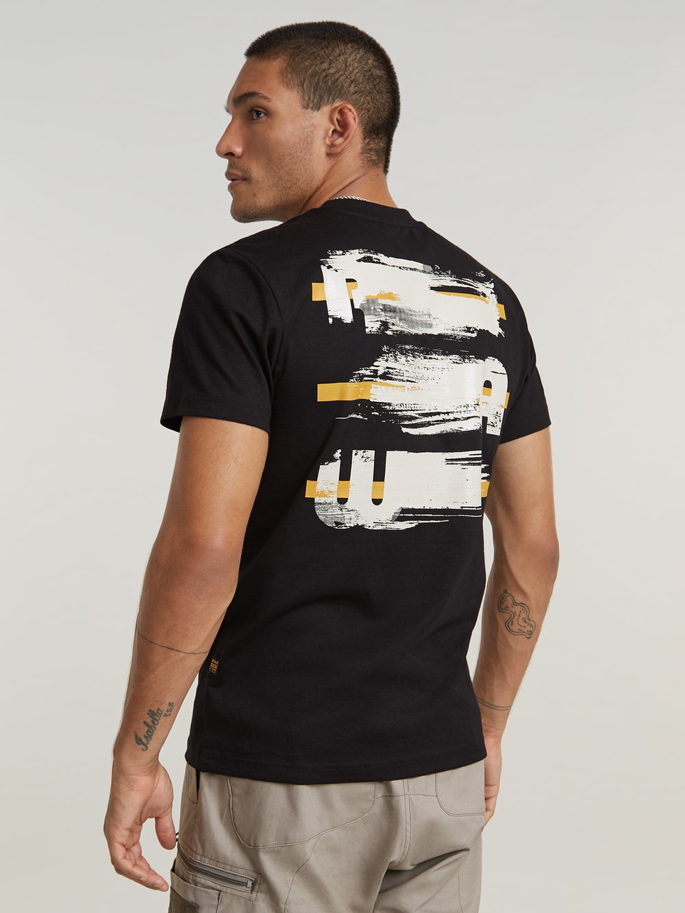 RAW Painted Back Graphic T Shirt Black G STAR CA