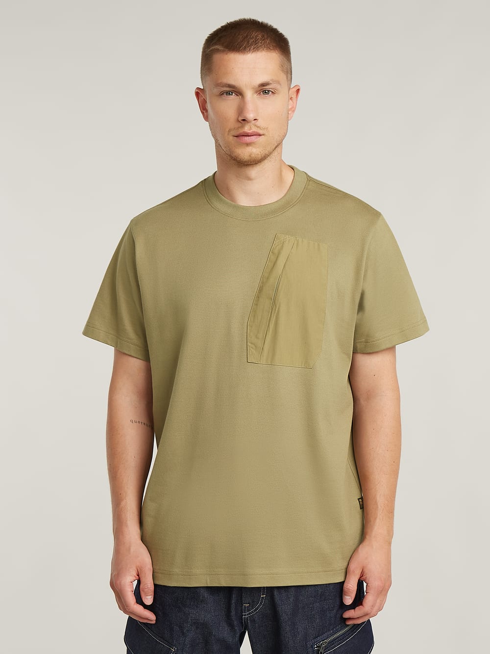 送料込★G-Star★Shadow Woven Camo Pocket 半袖Tシャツ G-Star Shadow Woven Camo Pocket T-Shirt in Natural for Men