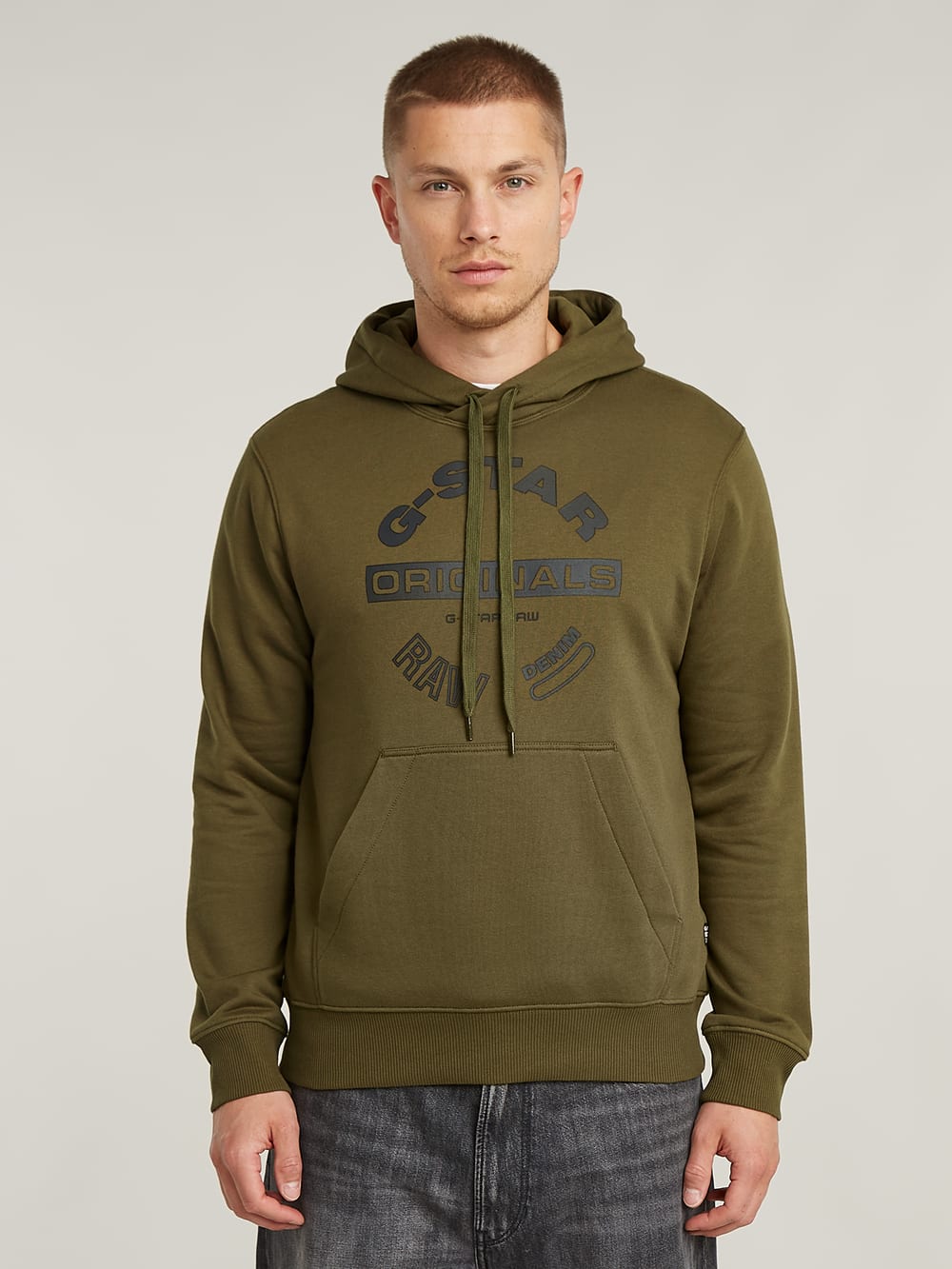 Originals Logo Hoodie Green G STAR GB
